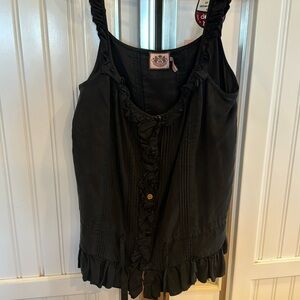 Bundle for $7: Juicy Couture silk ruffle summer top in navy (M)